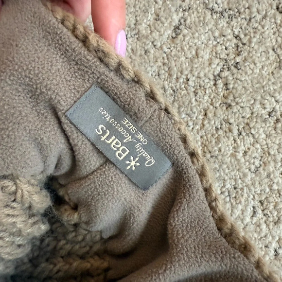 Barts Chunky Knit Hat with Tassels - Brown - Picture 8 of 10